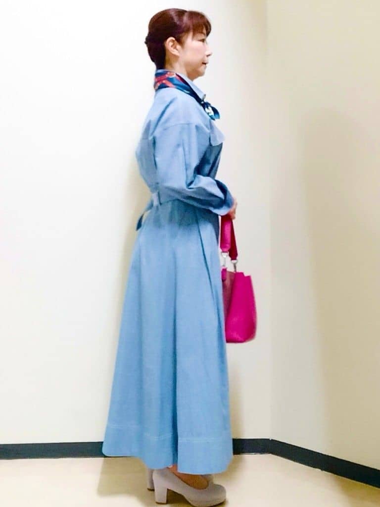 花さんの「Reflect｜【羽織にも◎】ダンガリーシャツ」を使ったコーディネート