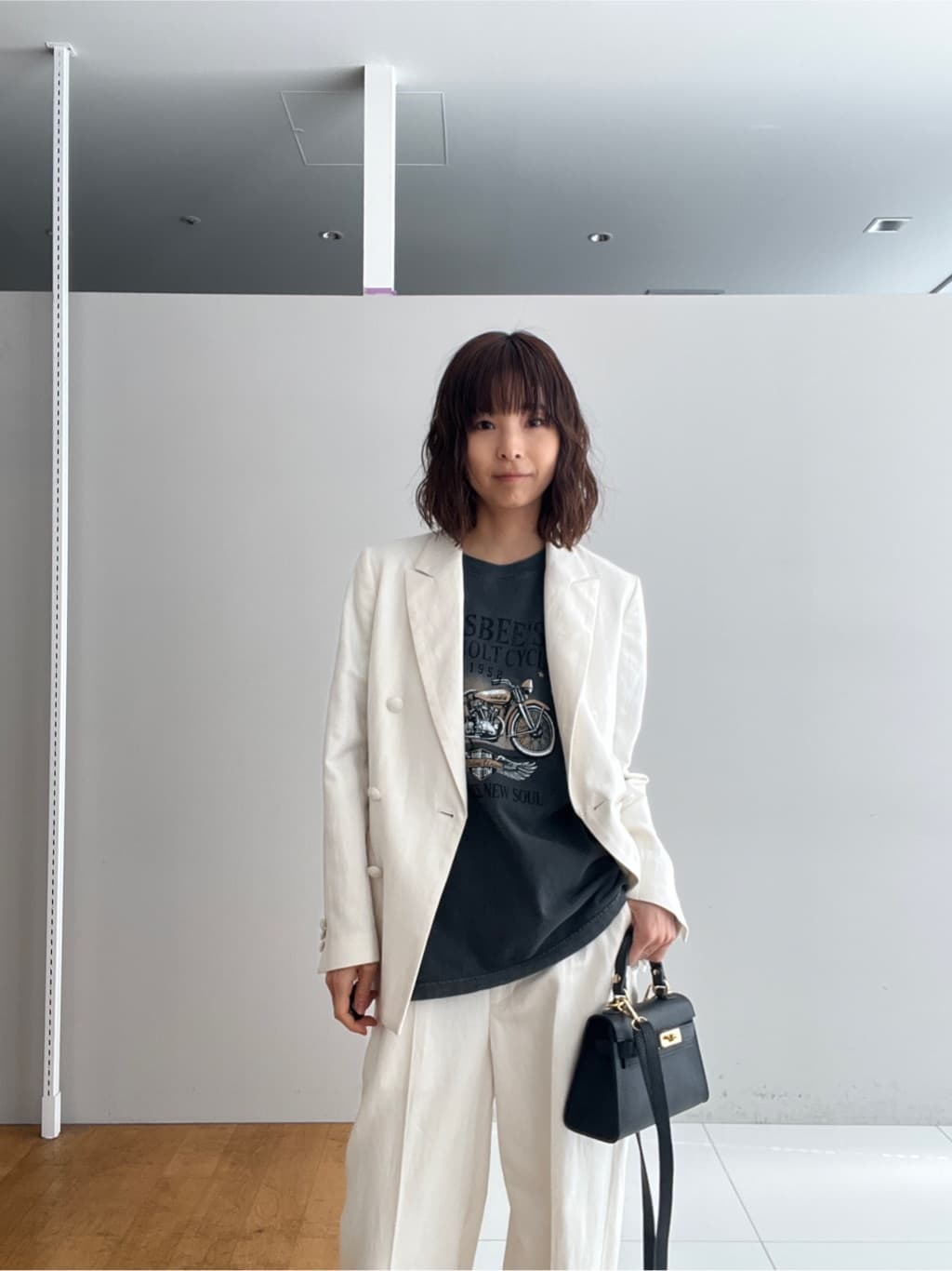 misaさんの「DRESSTERIOR｜【セットアップ可】リネンブレンドダブルブレストジャケット」を使ったコーディネート
