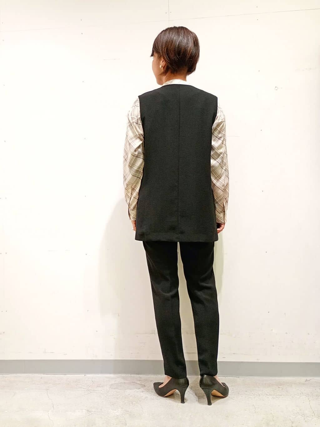 Kさんの「INDIVI｜【洗える／多機能／SETUP可】着る日傘ジレジャケット」を使ったコーディネート