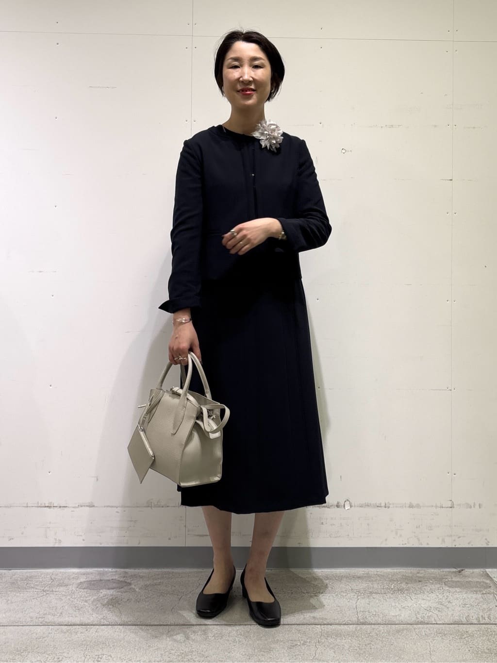yuriさんの「INDIVI｜【上品光沢／SETUP可能】切り替えデザインジャケット」を使ったコーディネート