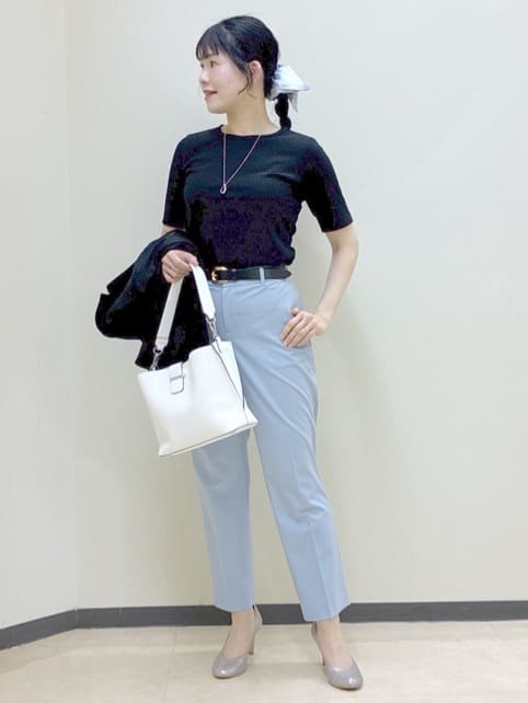  beni_gingerさんの「Reflect｜【インナーにおすすめ◎】クルーネックストレッチリブトップス」を使ったコーディネート