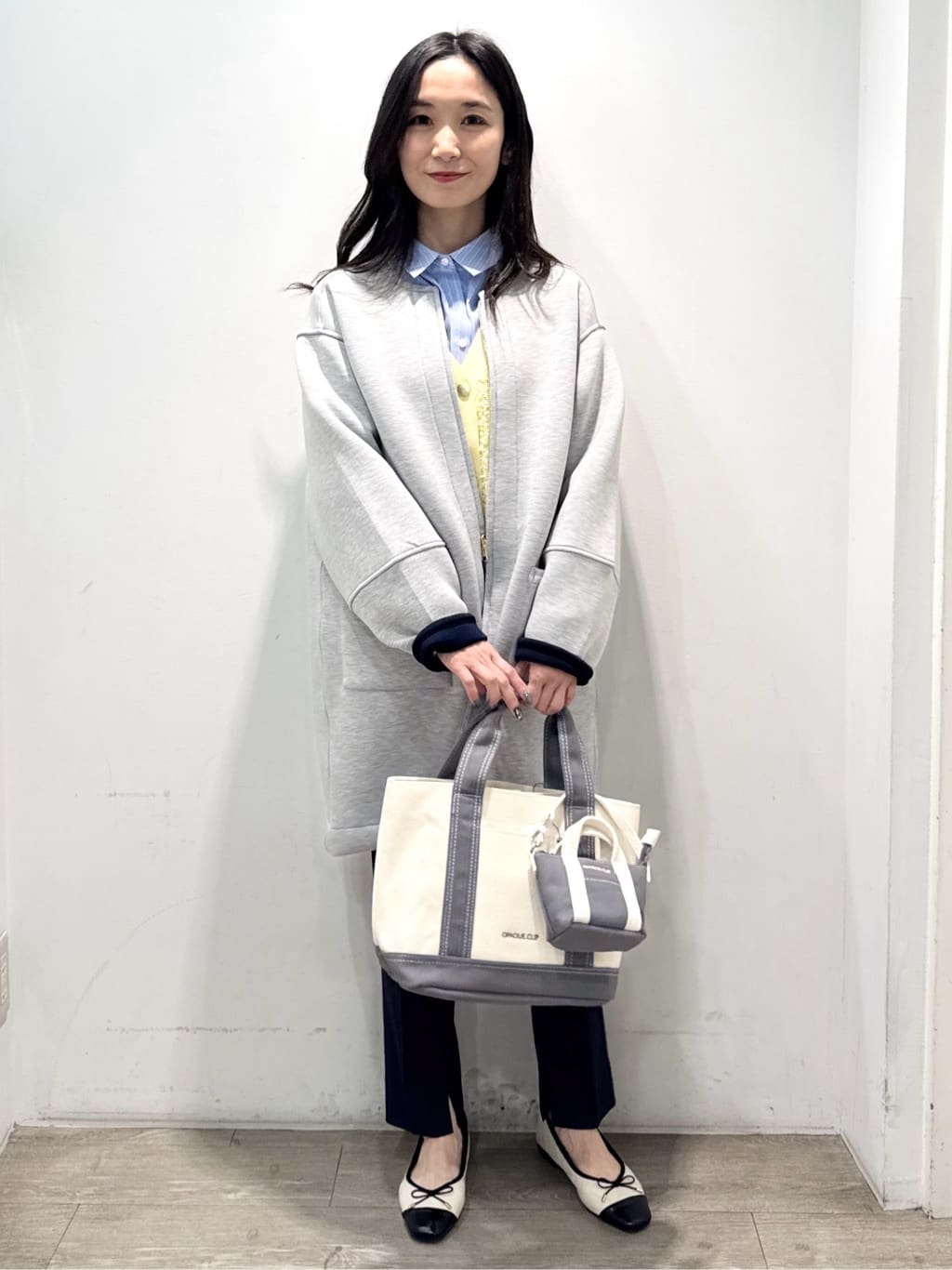 yuicciさんの「OPAQUE.CLIP｜リバーシブル配色ノーカラーコート【洗濯機OK】」を使ったコーディネート
