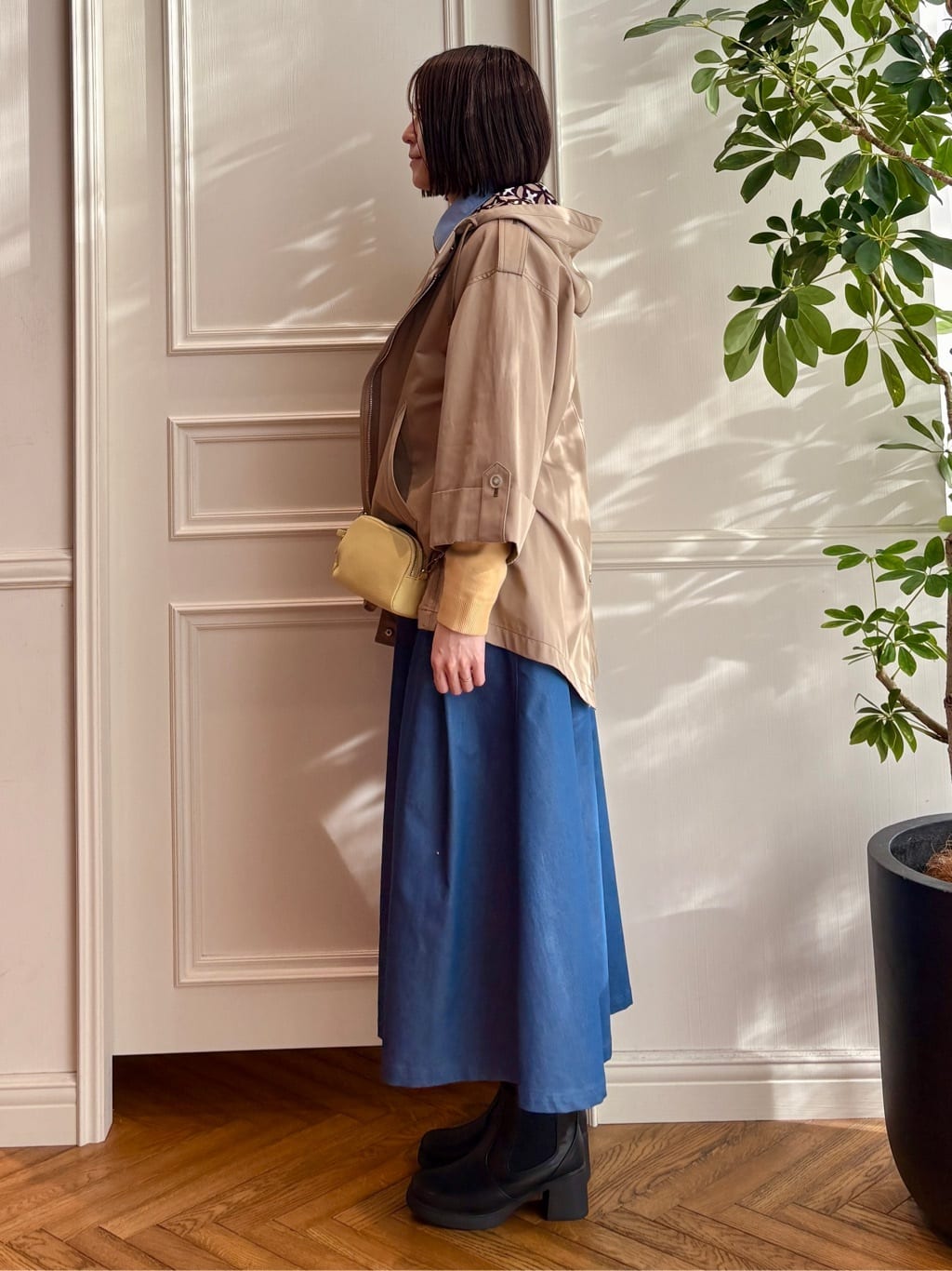 nakaoさんの「DRESSTERIOR｜【接触冷感/吸水速乾】クールタッチ デニムライク タックスカート」を使ったコーディネート