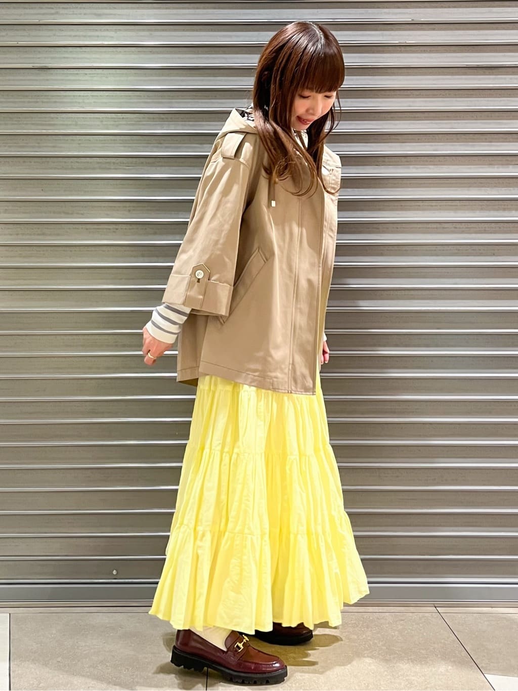 じゅんさんの「DRESSTERIOR｜【ウォッシャブル/撥水素材】Ａライン ショートモッズコート」を使ったコーディネート