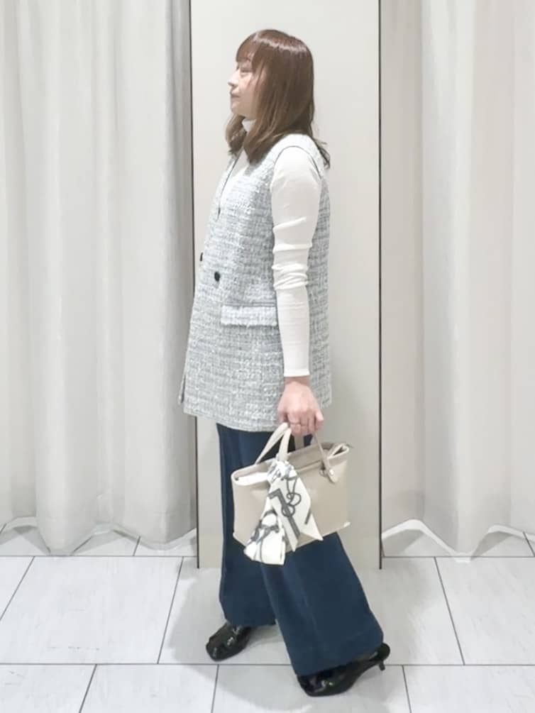 ʏᴜᴋɪᴋᴏさんの「UNTITLED｜◆【洗える/レイヤードインナー】ナチュラルテレコハイネックプルオーバー」を使ったコーディネート