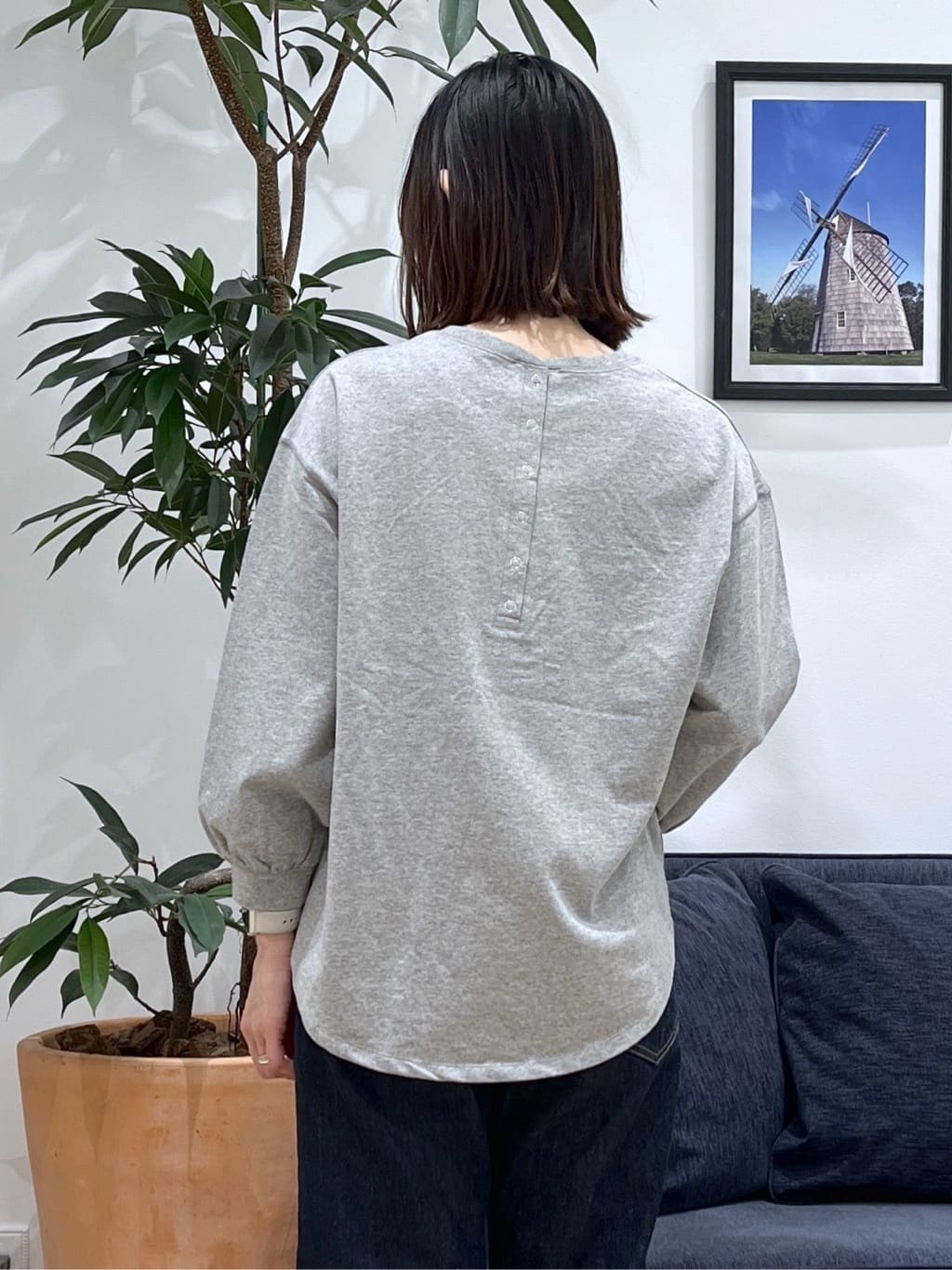 canaさんの「Dessin｜【花粉ガード/撥水加工/洗える】クルーネックスプリングコート」を使ったコーディネート