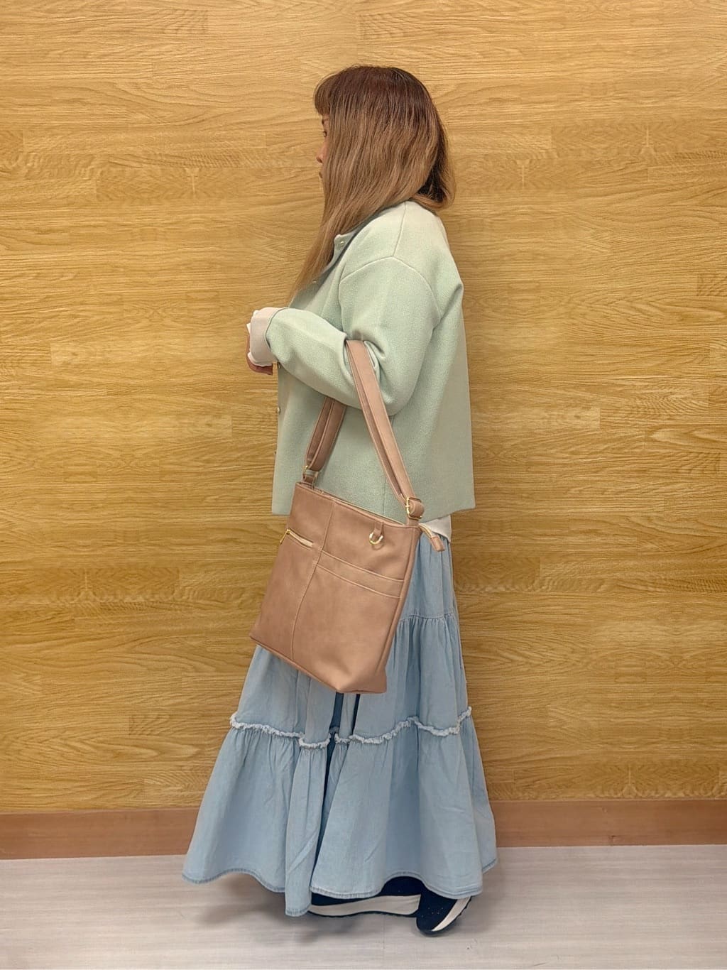 ぁむさんの「SHOO･LA･RUE｜【洗濯機可/S-LL】品良くきまる 配色カーディガン」を使ったコーディネート