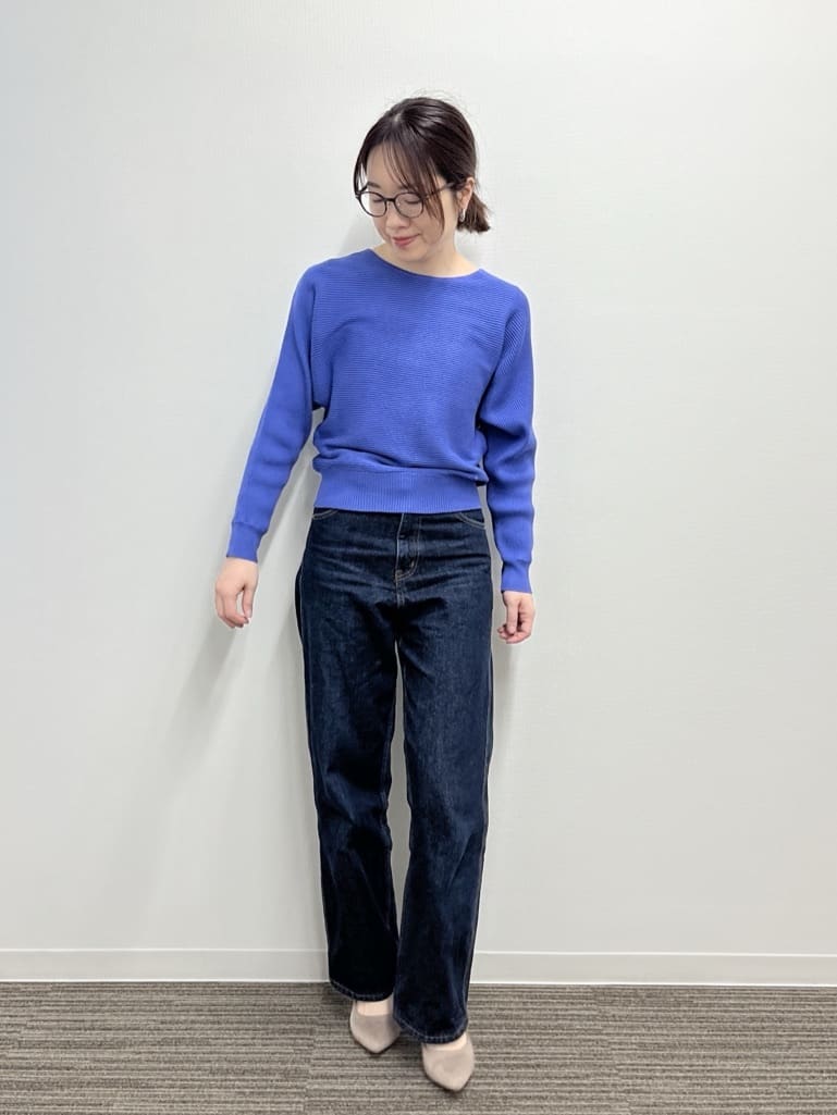 saoriさんの「【洗濯機OK】花粉防止リブドルマンニット」を使ったコーディネート
