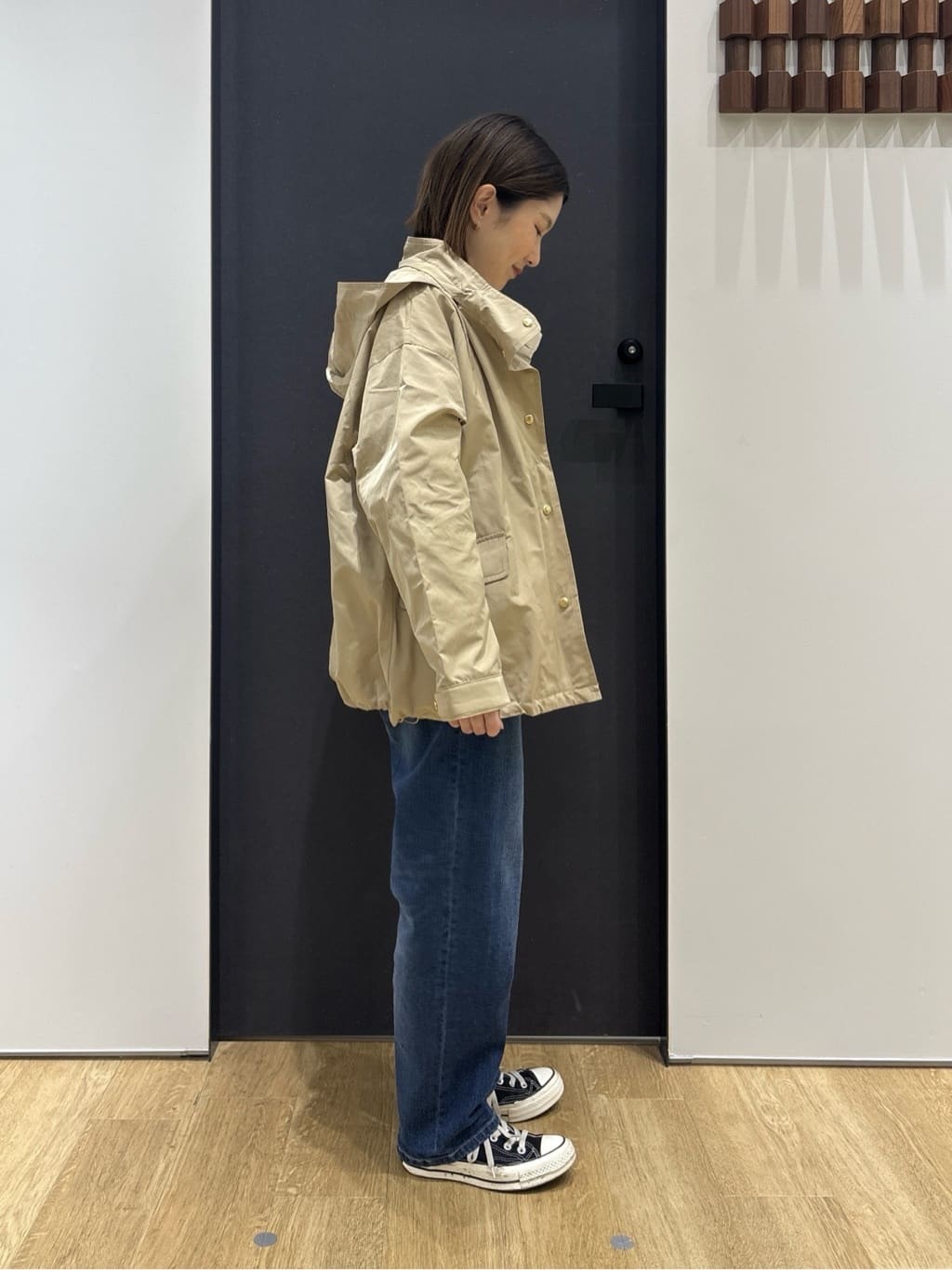 risaさんの「Dessin｜【撥水/2WAY】フーディーブルゾン」を使ったコーディネート