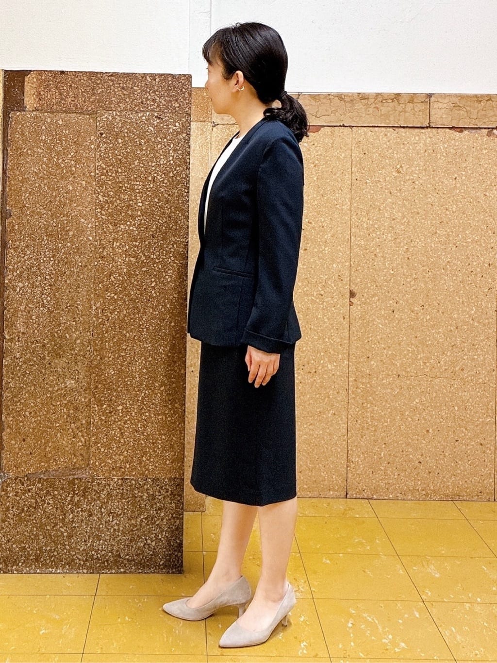 hattoriさんの「INDIVI｜【洗える／透けにくい】ダイヤ柄プリントブラウス」を使ったコーディネート