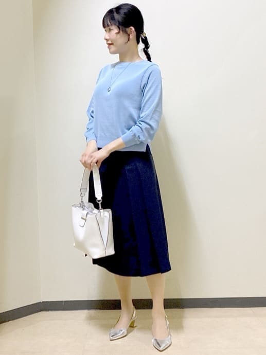  beni_gingerさんの「Reflect｜透かしスリーブデザインハイゲージニット」を使ったコーディネート