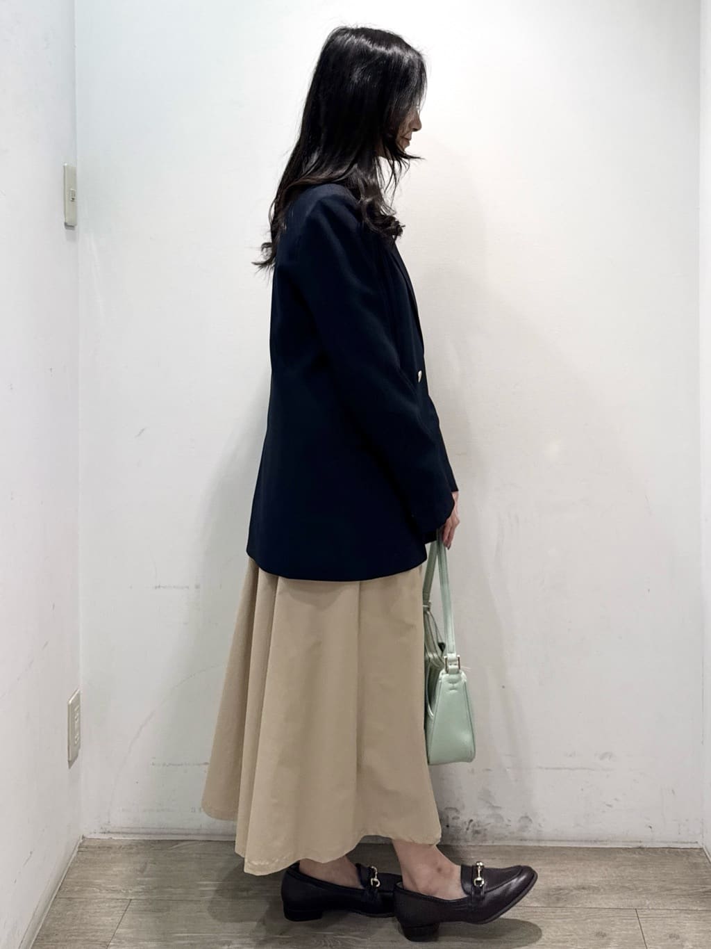 yuicciさんの「OPAQUE.CLIP｜襟フリルドッキングニット【洗濯機OK】」を使ったコーディネート