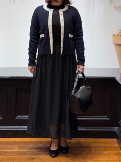 Asamiさんの「DRESSTERIOR｜◆ウォッシャブル コットンカシミヤ コンビカーデ」を使ったコーディネート