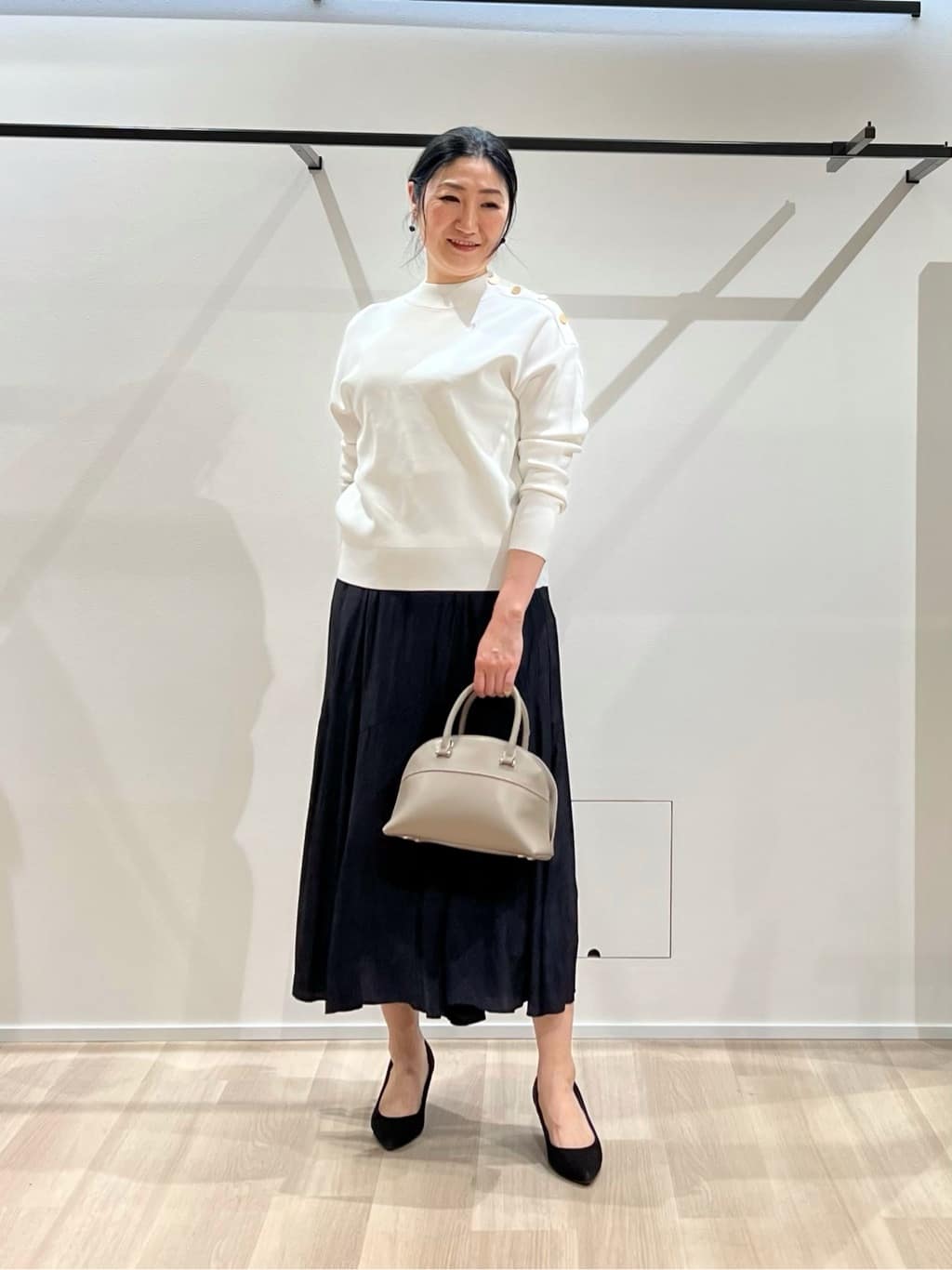 TOMOMIさんの「UNTITLED｜【洗える】ミラノリブニット」を使ったコーディネート