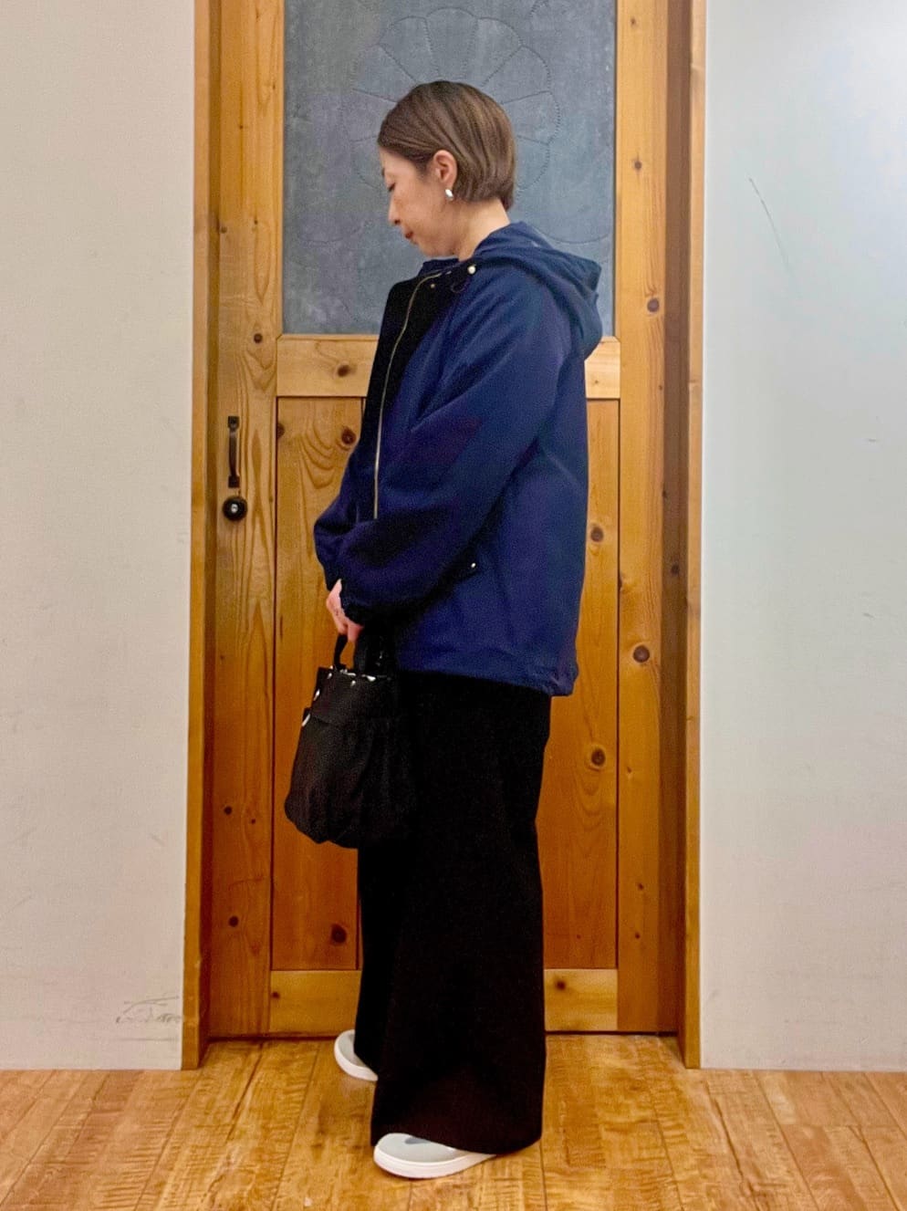ゆみさんの「SHOO･LA･RUE｜楽にきちんと見られたい　大人カジュアルボーダーニット」を使ったコーディネート