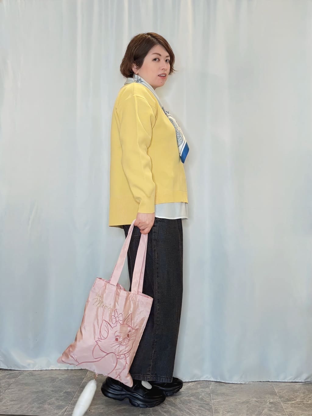 たみさんの「SHOO･LA･RUE｜【高レビュー/洗濯機可/S-LL】さらに軽くなった スポンディッシュ裾フェイクトップス」を使ったコーディネート