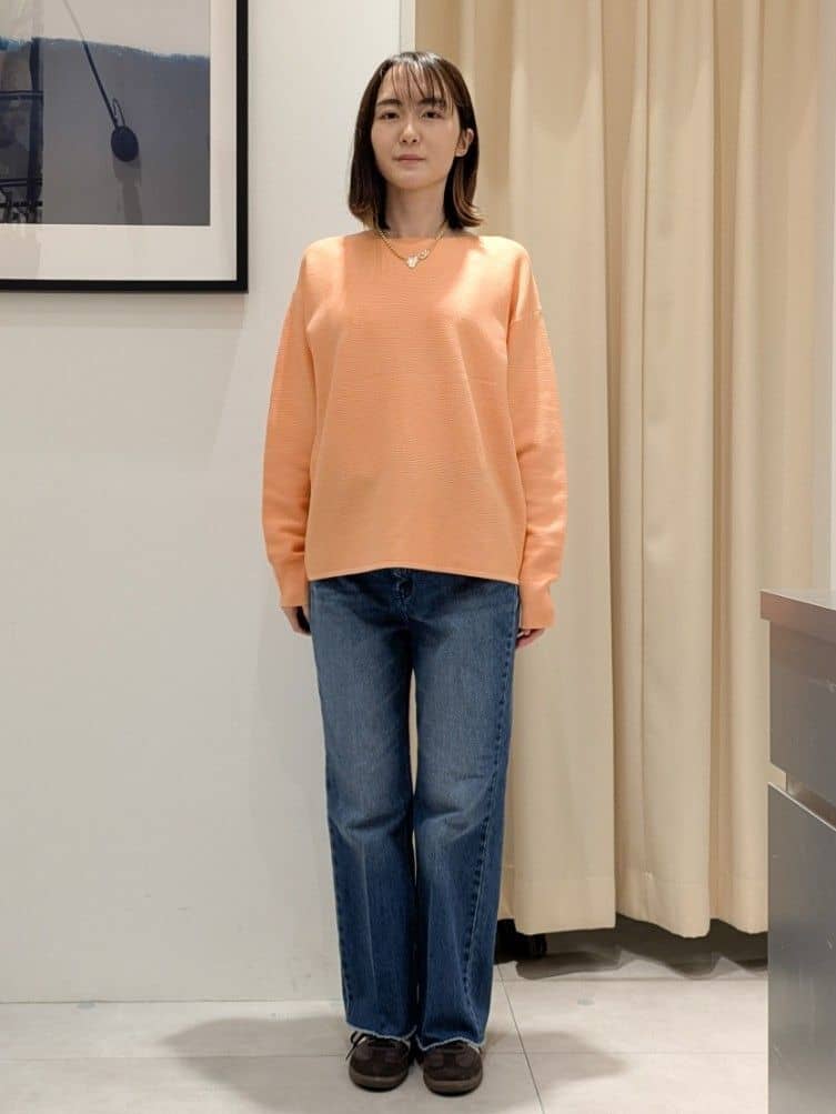 なめさんの「THE SHOP TK｜【S-XLサイズ/選べる6色】どこから見ても美しい ガーターニット/洗濯機OK」を使ったコーディネート