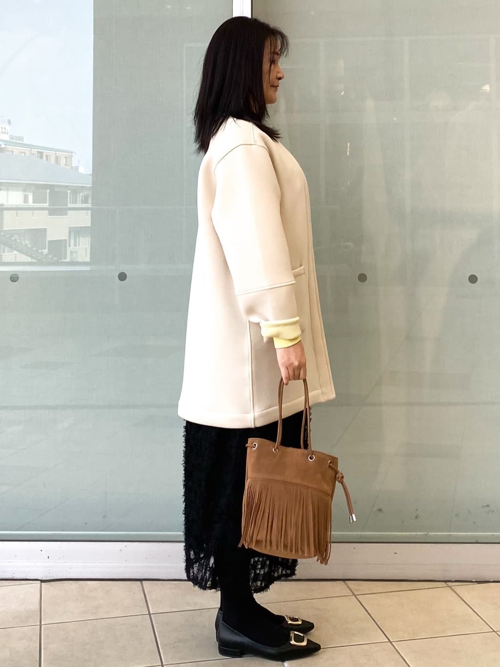 Jeanさんの「OPAQUE.CLIP｜リバーシブル配色ノーカラーコート【洗濯機OK】」を使ったコーディネート