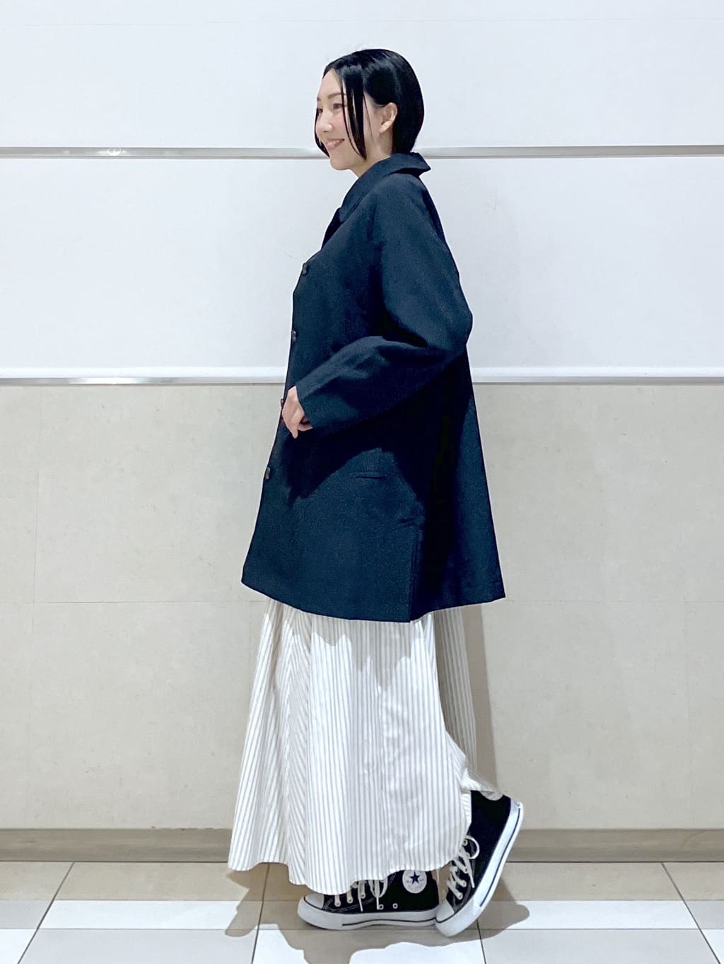 eriko さんの「Dessin｜【花粉ガード/撥水加工/洗える】ステンカラースプリングコート」を使ったコーディネート