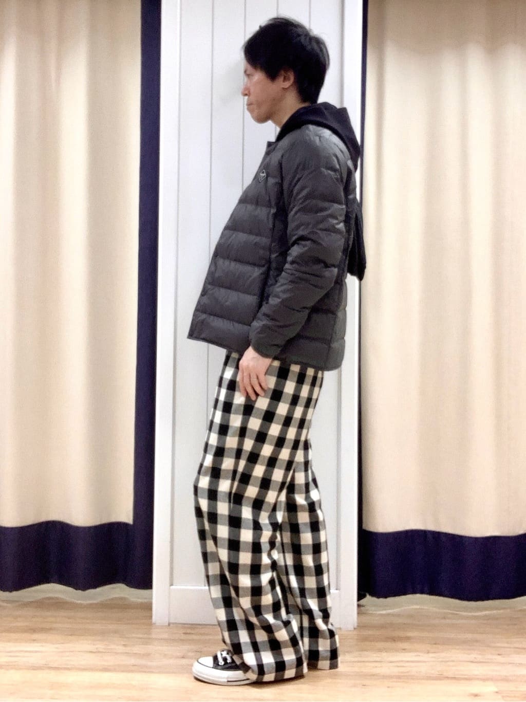 Takaさんの「Dessin｜【洗える】チェック柄ドロストパンツ」を使ったコーディネート