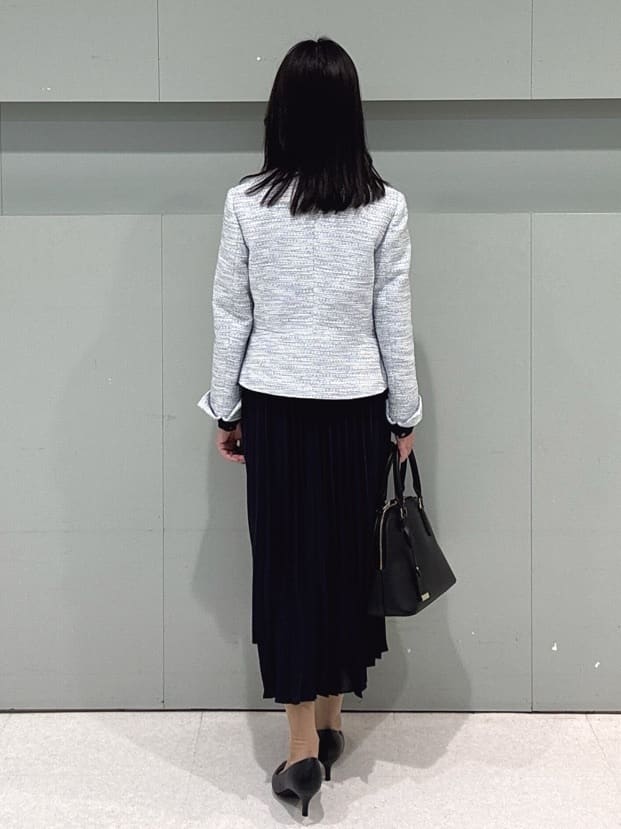 makiさんの「UNTITLED｜【きれいめ】ツイード ペプラムジャケット」を使ったコーディネート