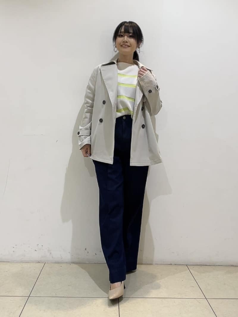watanabeさんの「UNTITLED｜【定番人気/はっ水/洗える】タスランショートトレンチコート」を使ったコーディネート