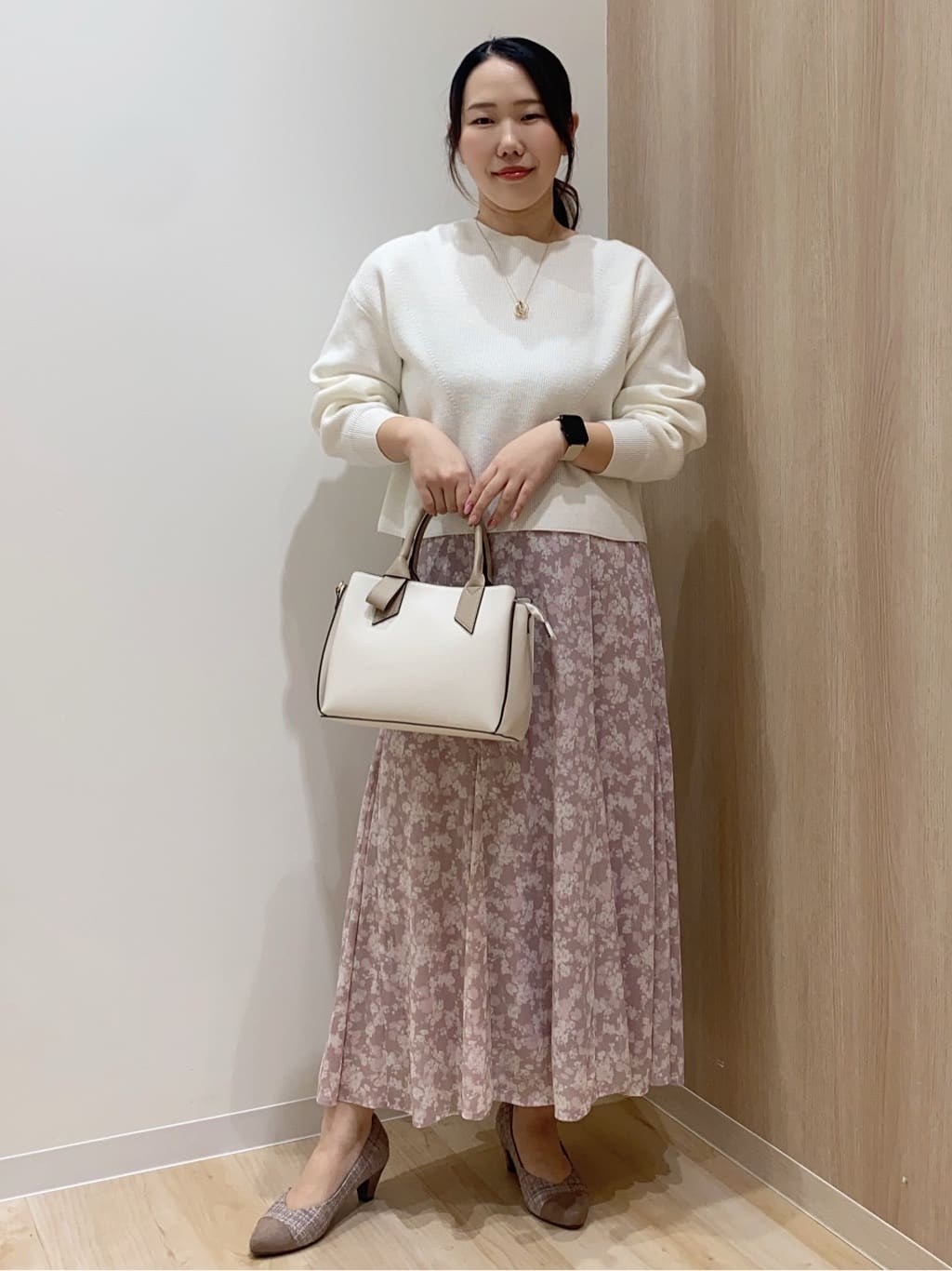 HANAさんの「grove｜毎日着たくなる、もちもち畦編みニット」を使ったコーディネート