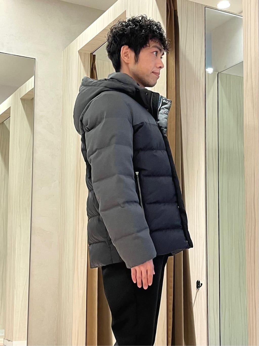 URAさんの「TAKEO KIKUCHI｜カラーコンビ ダウンブルゾン」を使ったコーディネート