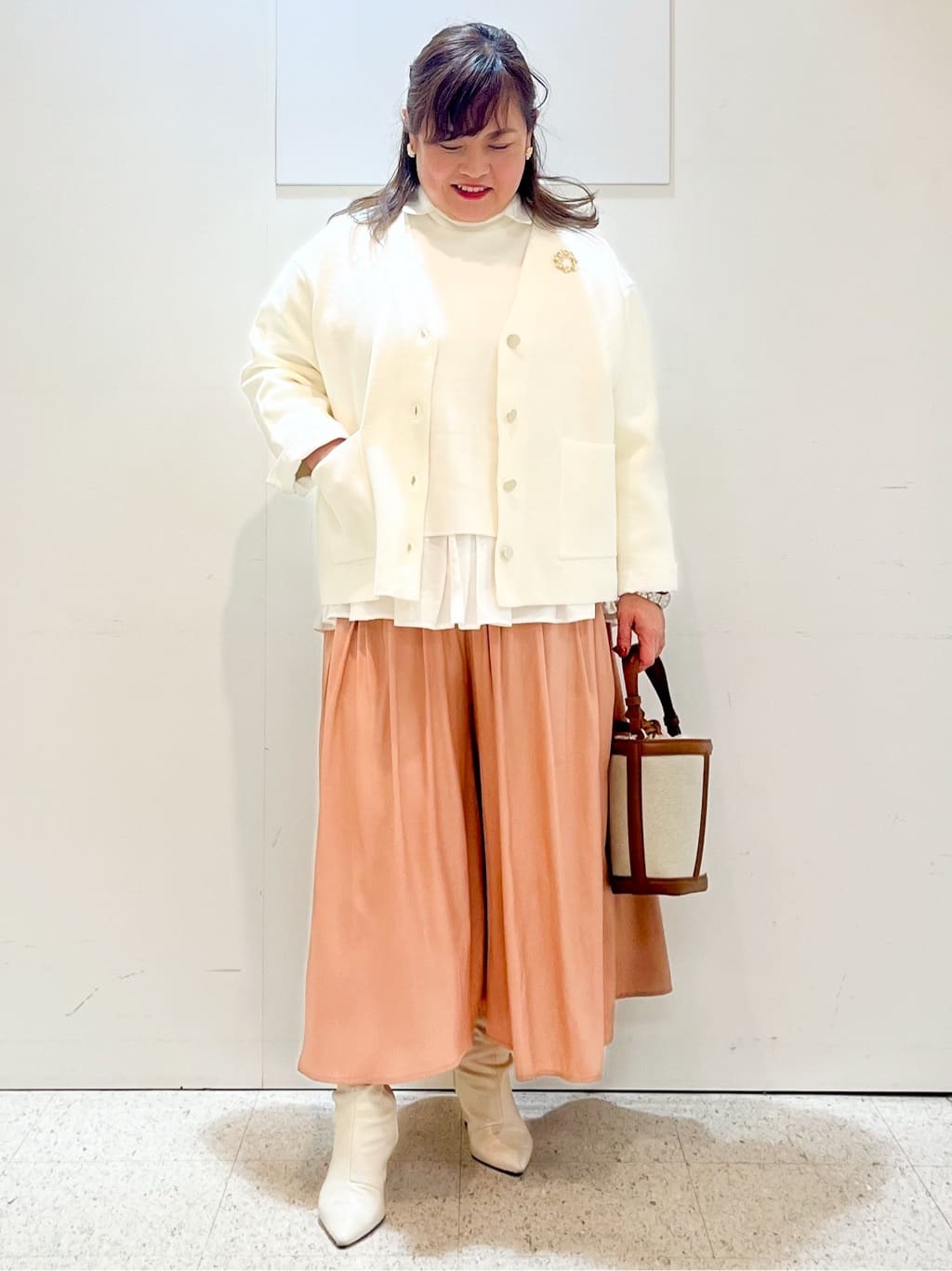 kimmyさんの「Reflect｜【セットアップ可】ダブルジャカードニットベスト」を使ったコーディネート