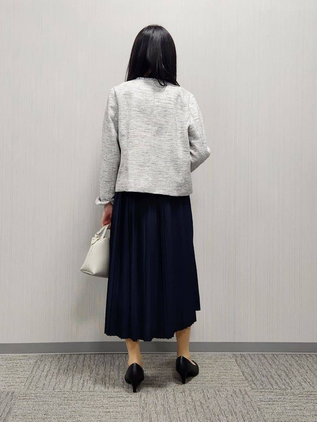 naraさんの「Dessin｜ツイードクルーネックジャケット」を使ったコーディネート