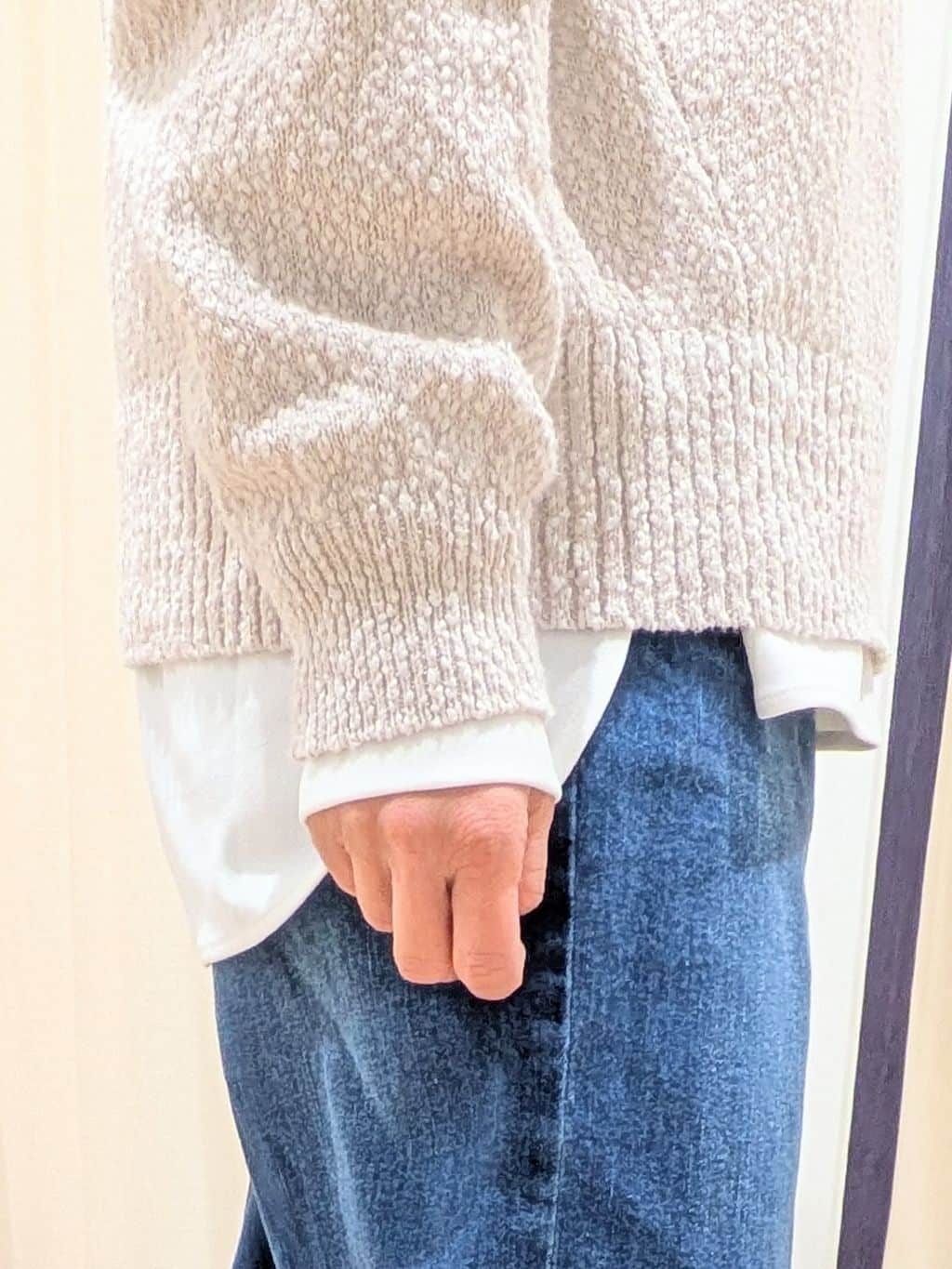 Moriokaさんの「Dessin｜【洗える】ローゲージコットンニット」を使ったコーディネート