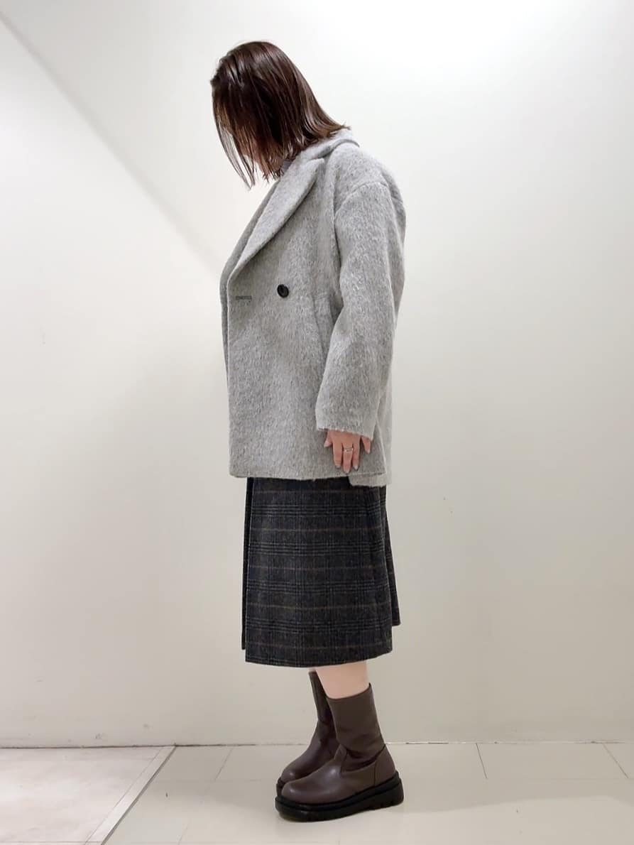 YUIさんの「UNTITLED｜【エレガントジャケット/アウター】イタリアンシャギーPコート」を使ったコーディネート