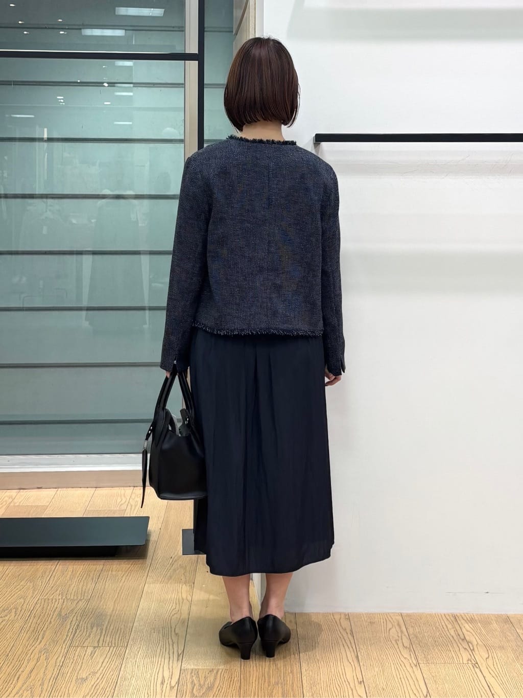 asamiさんの「INDIVI｜【軽量／SETUP可能】ストレッチツイードジャケット」を使ったコーディネート
