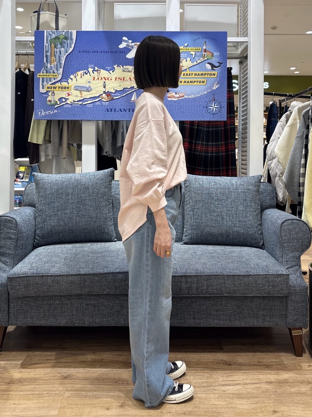 risaさんの「Dessin｜【360度可愛い・洗える】バックヘンリーカットソー」を使ったコーディネート