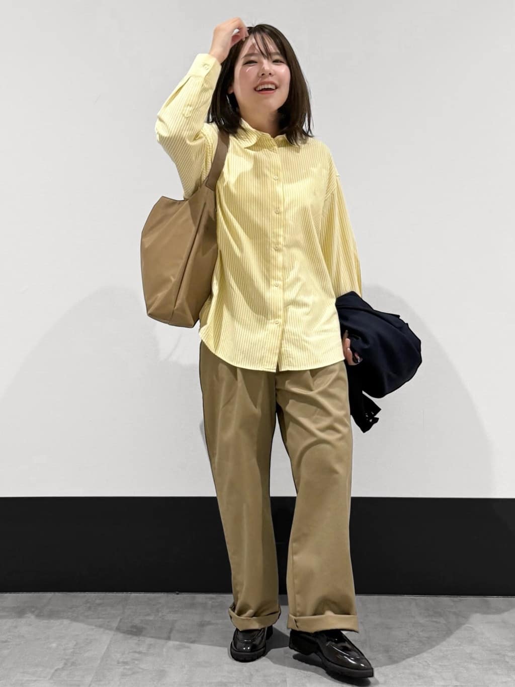 macchaさんの「THE SHOP TK｜【通勤にもデイリーにも】CAVIAN 金ボタンダブルブレストジャケット」を使ったコーディネート