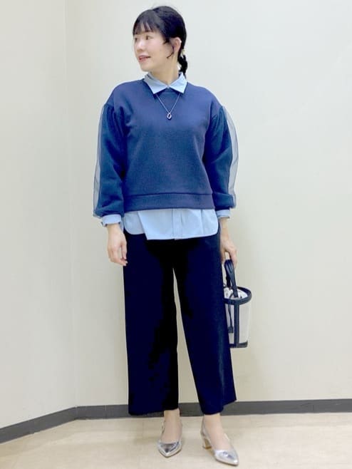  beni_gingerさんの「Reflect｜チュールレイヤードスリーブプルオーバー」を使ったコーディネート
