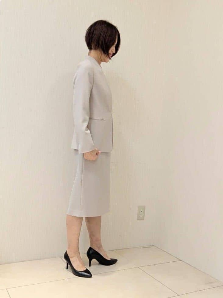 u-macoさんの「UNTITLED｜【セットアップ可/UV/接触冷感】エアリーノーカラージャケット」を使ったコーディネート