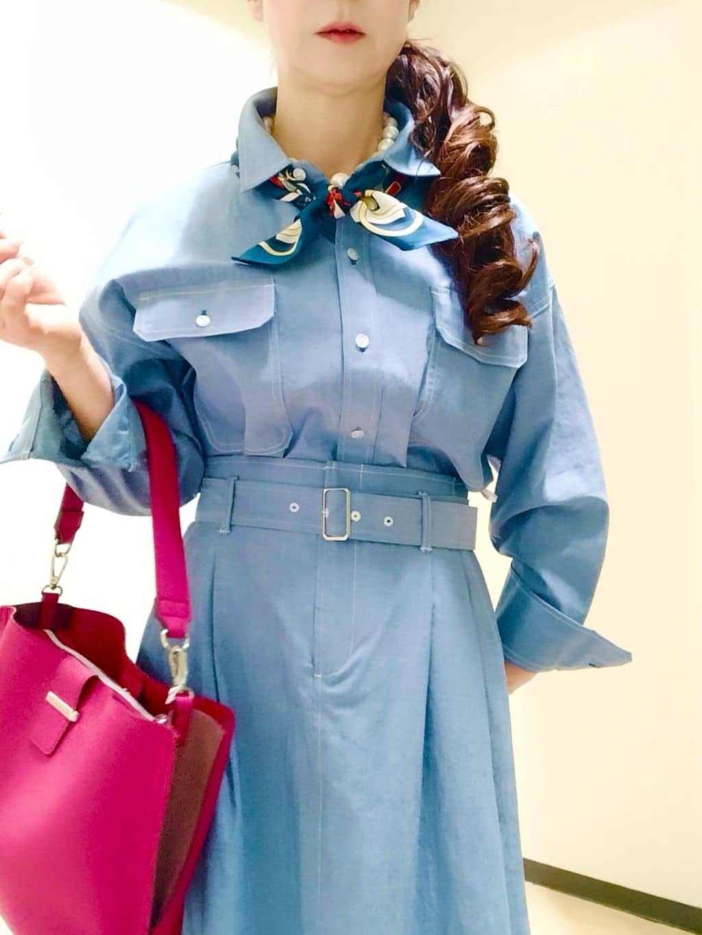 花さんの「Reflect｜【羽織にも◎】ダンガリーシャツ」を使ったコーディネート