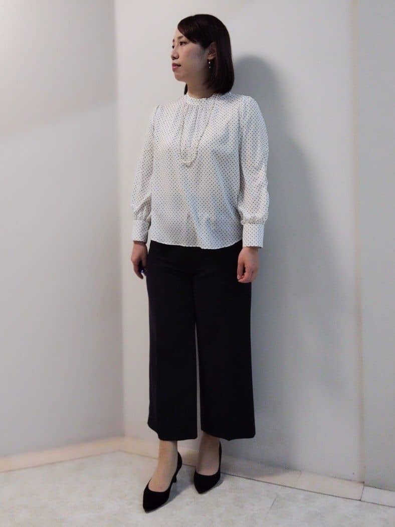 エリさんの「Reflect｜【SS-4Lサイズ／通勤／セットアップ可】ノーカラージャケット」を使ったコーディネート