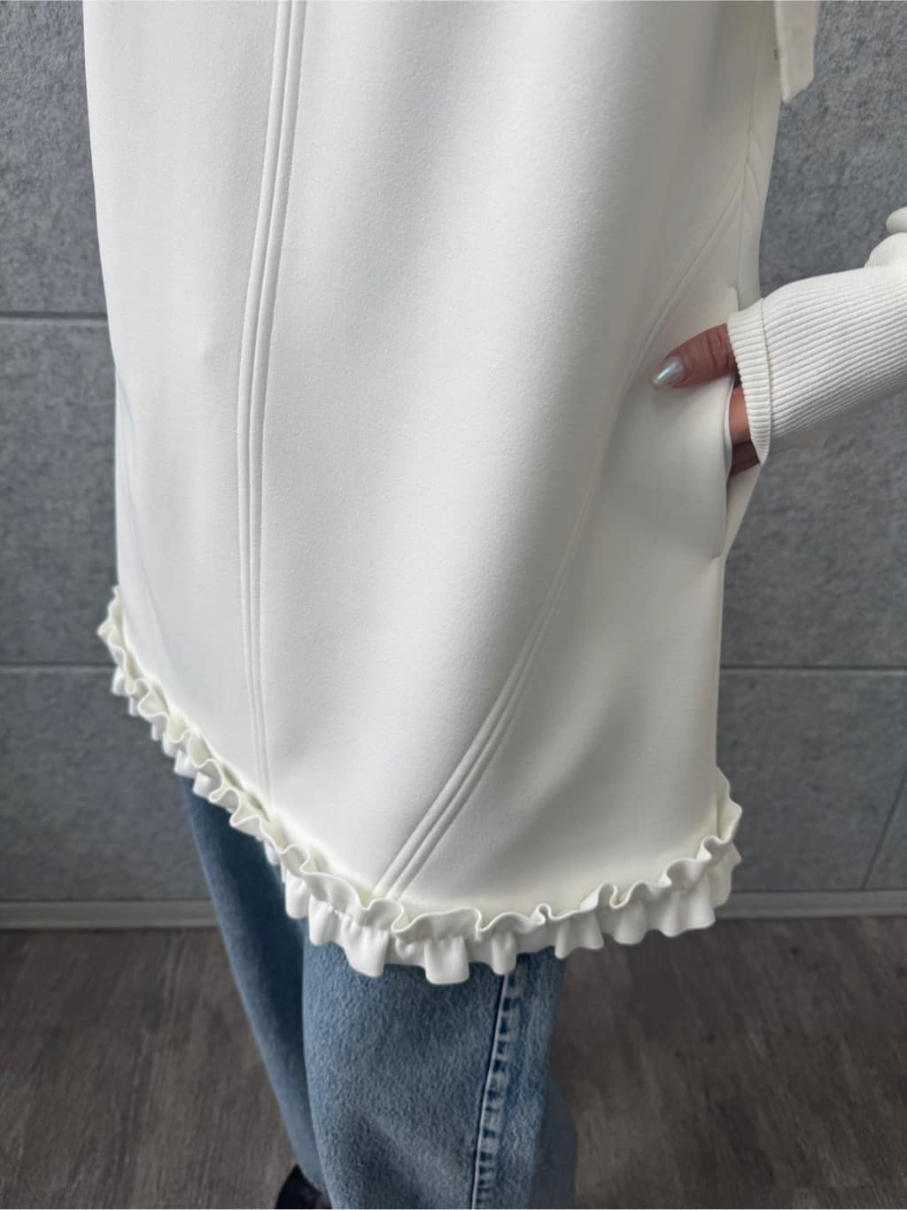 designer yukaさんの「CODE A｜【Re】stretch hook cardigan」を使ったコーディネート