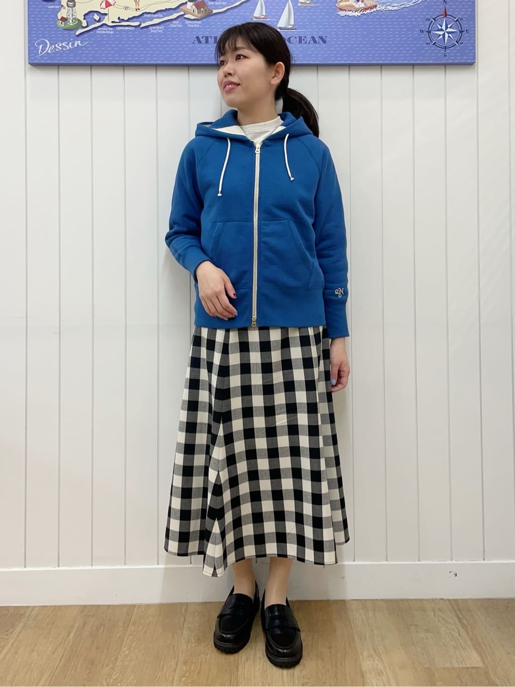 Mayaさんの「Dessin｜【360度可愛い・洗える】バックヘンリーカットソー」を使ったコーディネート