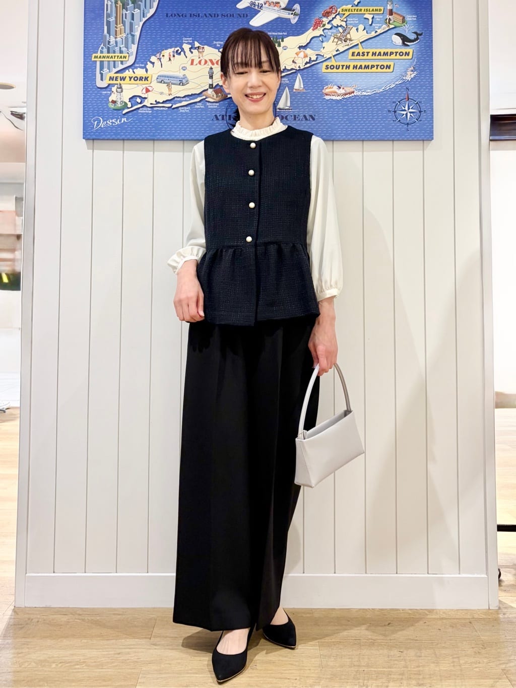 uwatokoさんの「Dessin｜【入卒/セレモニー】パール調ボタンベスト」を使ったコーディネート