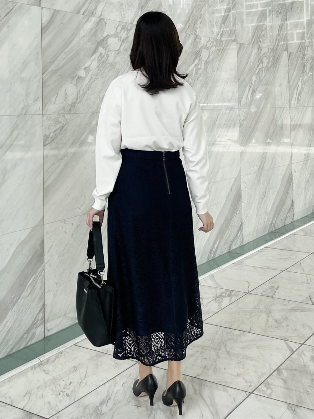 yukariさんの「Reflect｜レースデザインスリーブニットプルオーバー」を使ったコーディネート