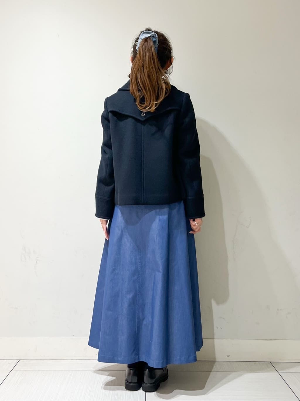 じゅんさんの「DRESSTERIOR｜【接触冷感/吸水速乾】クールタッチ デニムライク タックスカート」を使ったコーディネート
