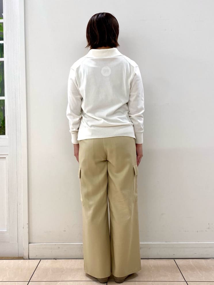 ksmさんの「Reflect｜スキッパーネックニットプルオーバー」を使ったコーディネート