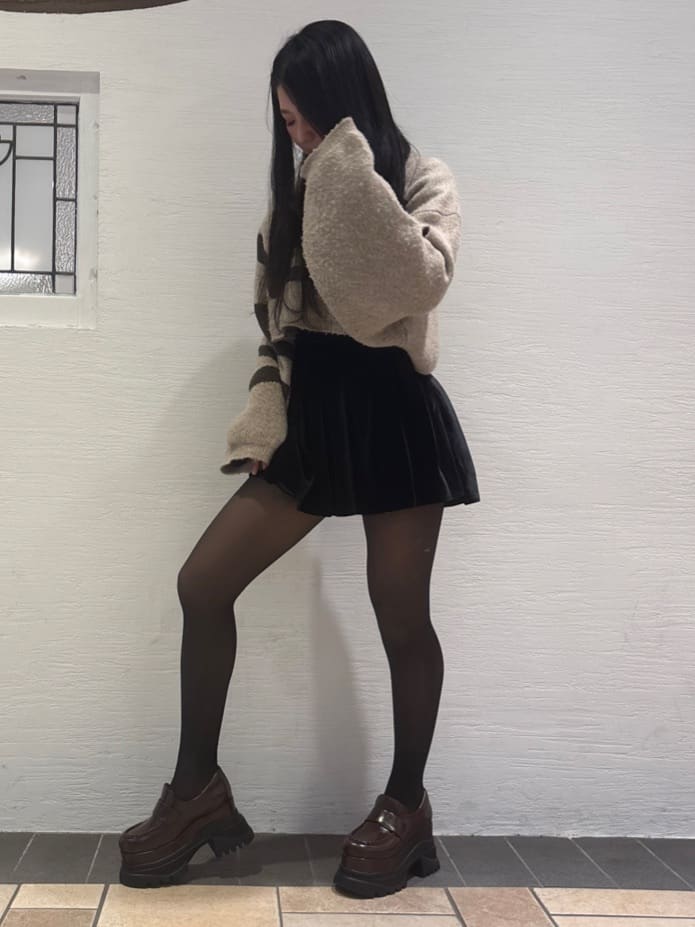 ゆずはさんの「ESPERANZA｜プラットフォームローファー」を使ったコーディネート