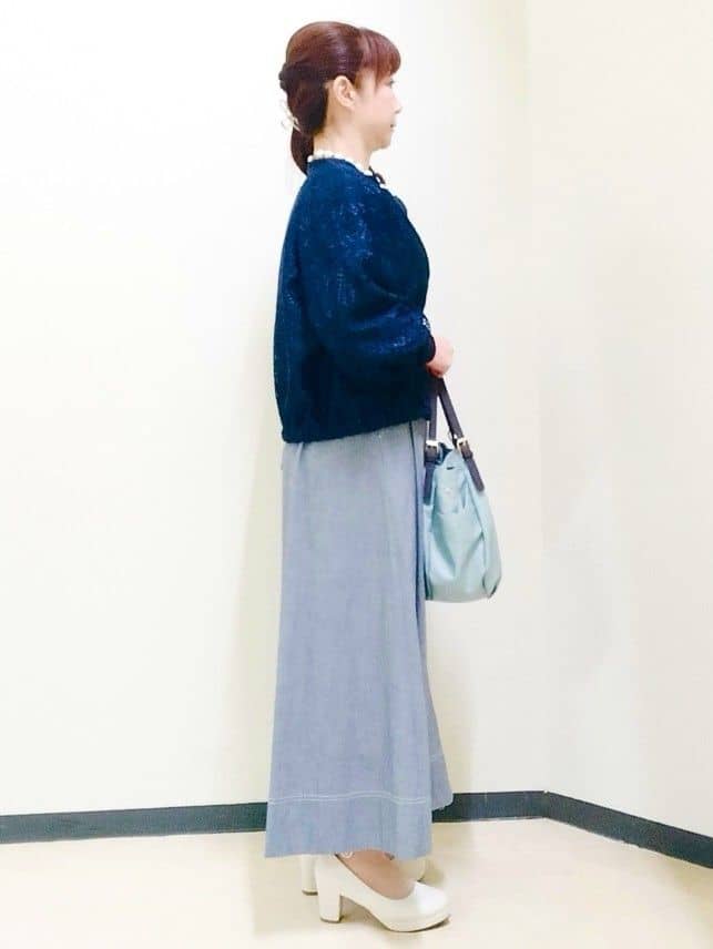 花さんの「Reflect｜ダンガリータックフレアスカート」を使ったコーディネート