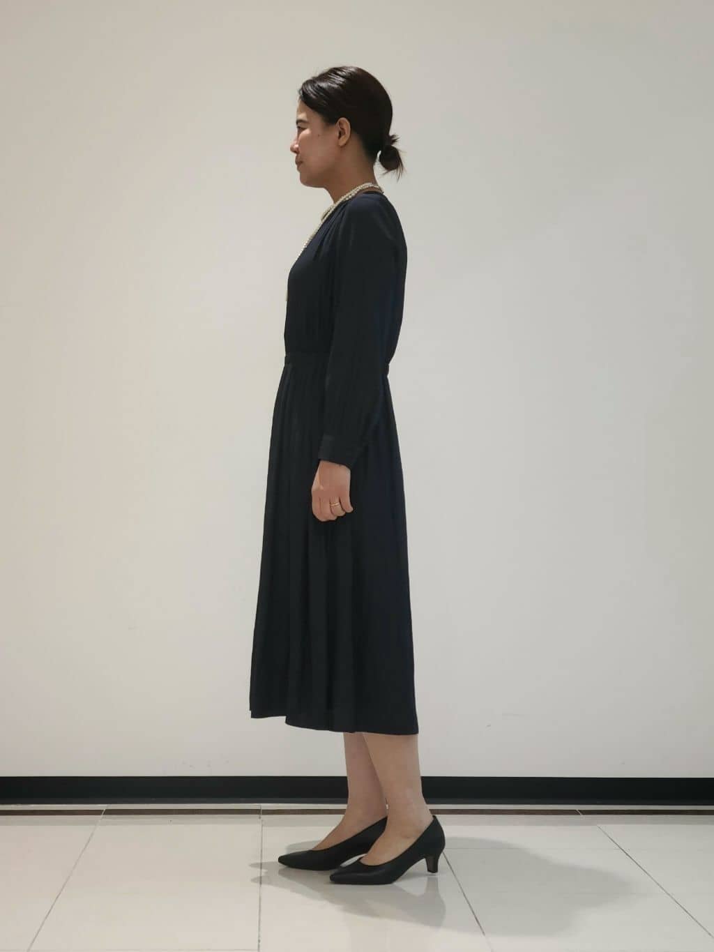 eriさんの「INDIVI｜【洗える】ギャザーフレアワンピース」を使ったコーディネート