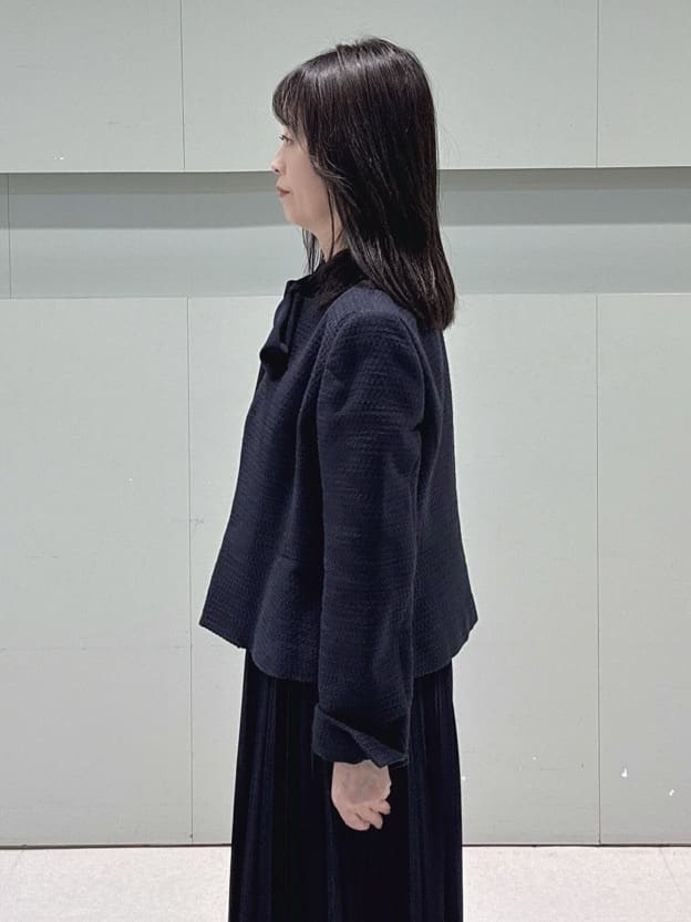 makiさんの「UNTITLED｜【きれいめ】ツイード ペプラムジャケット」を使ったコーディネート