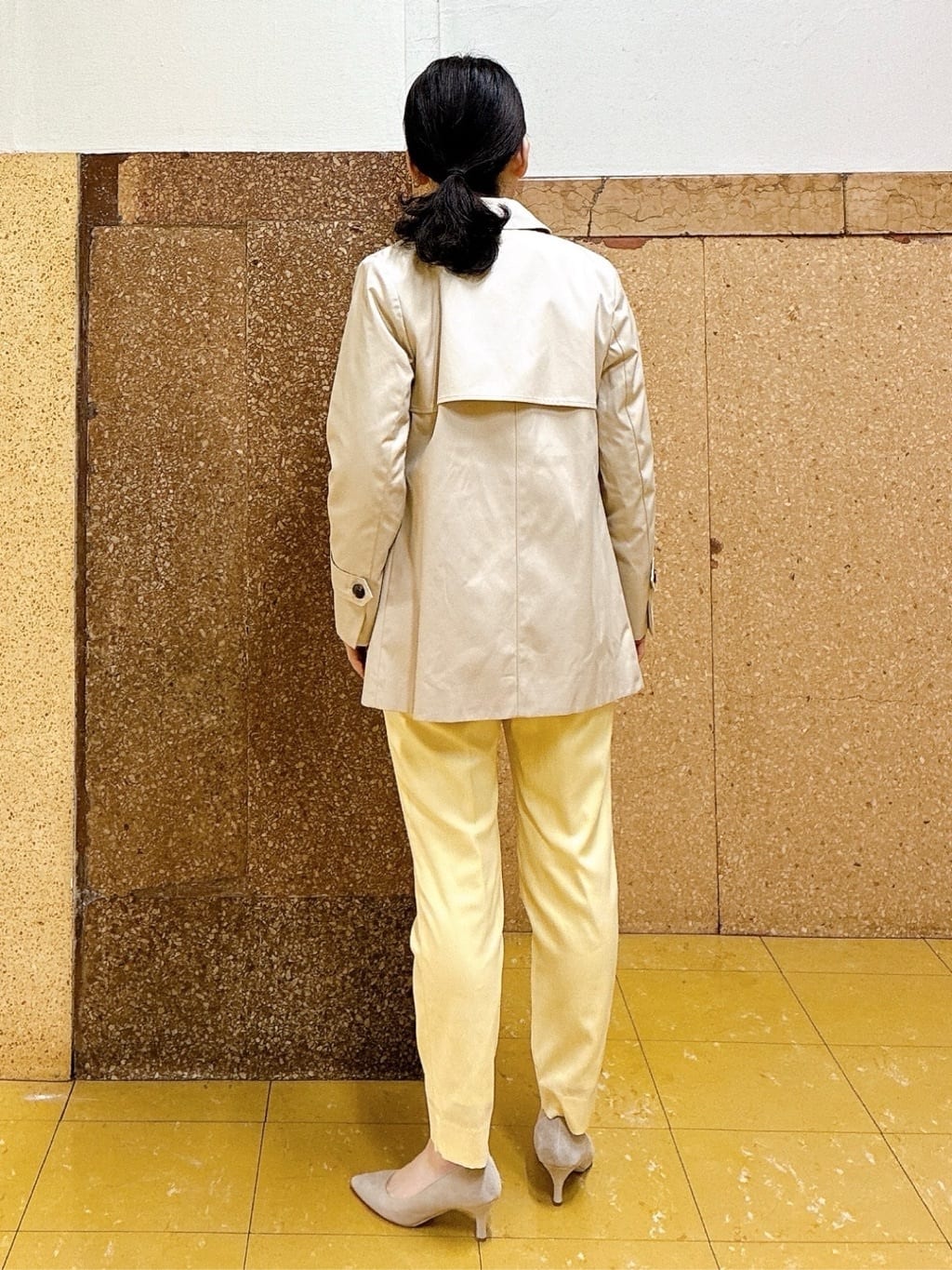 hattoriさんの「INDIVI｜【洗える／着心地楽ちん】ブラウス風ストライプカットソートップス」を使ったコーディネート